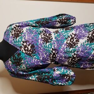 Elegant Long Sleeve Multicolor Dress